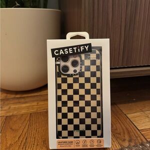 Clare V. - CASETiFY Checker Leather Phone Case for iPhone - 15promax
